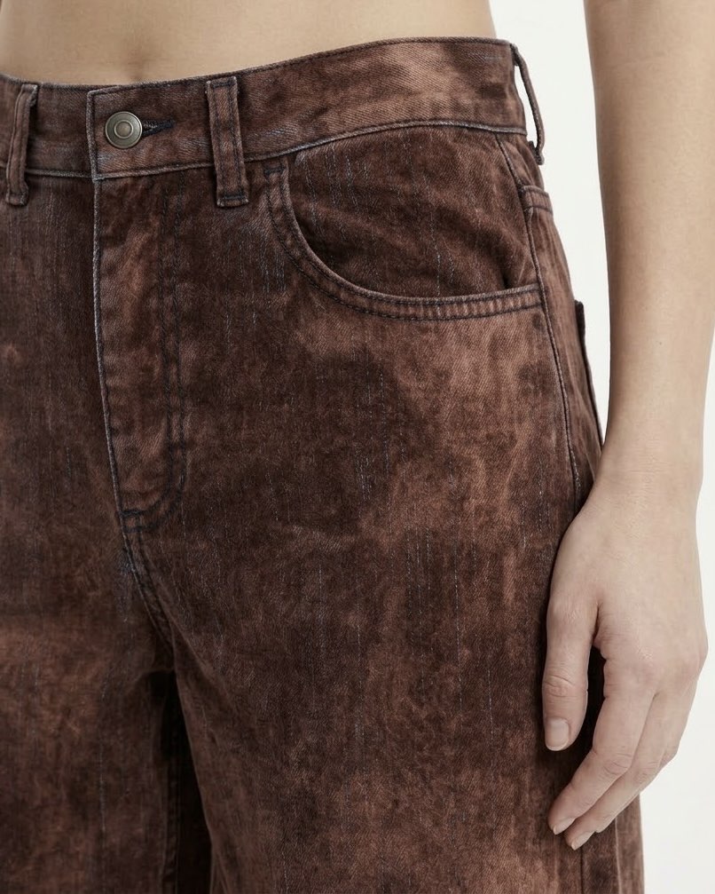 Jeans balloon effetto lavato H2O Italia Marrone