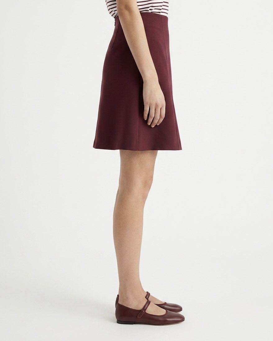 Selected Femme Gonna corta a trapezio Bordeaux
