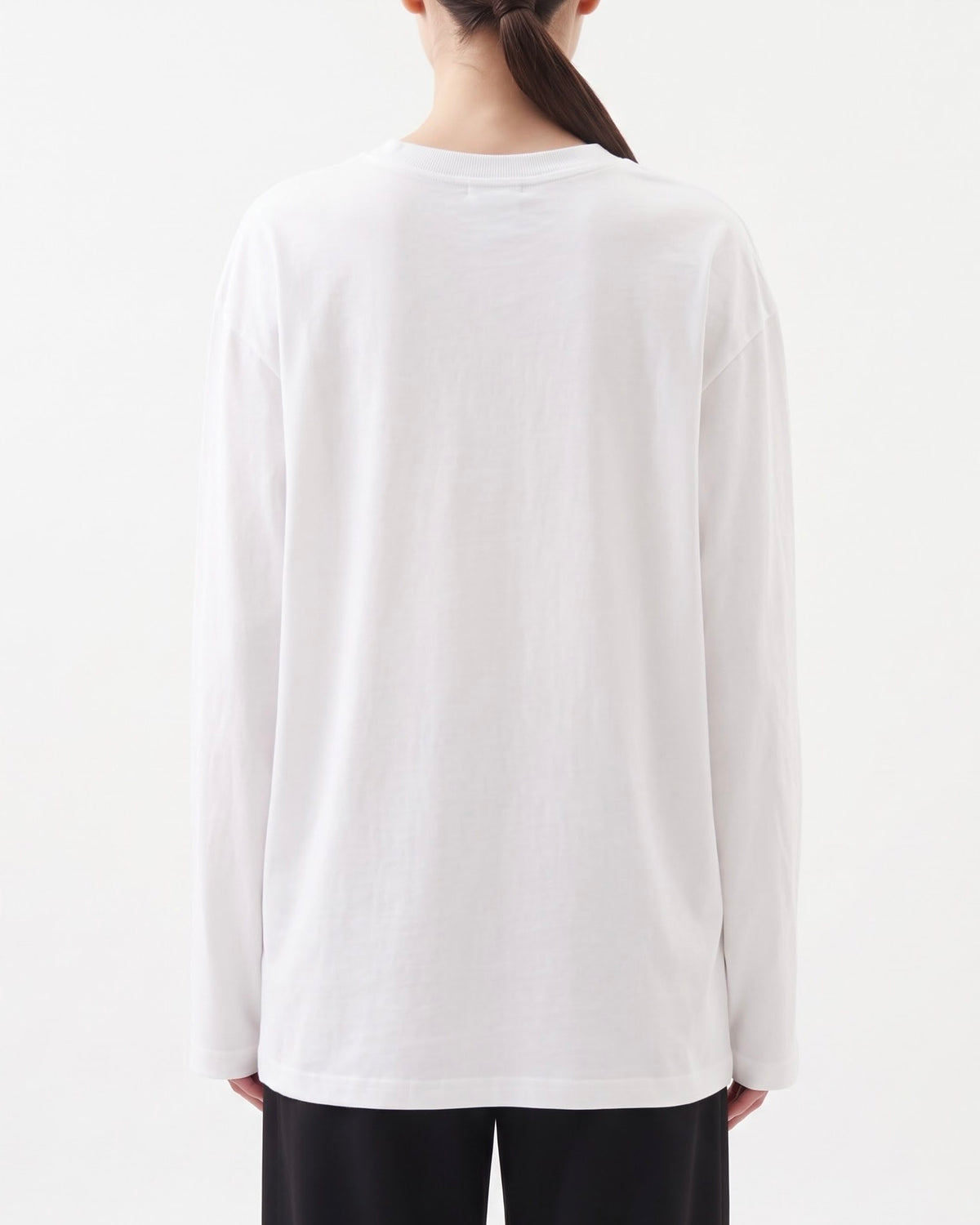 T-Shirt a Manica Lunga Isabelle Blanche con Stampa “No Filter, No Plan, No Rules” Ecrù e Nera