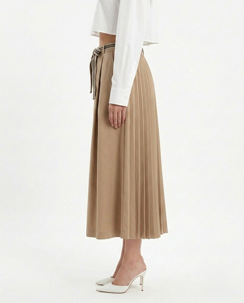 Gonna midi con cintura