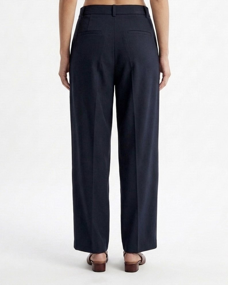 Selected Femme Pantalone sartoriale con pieghe e gamba dritta