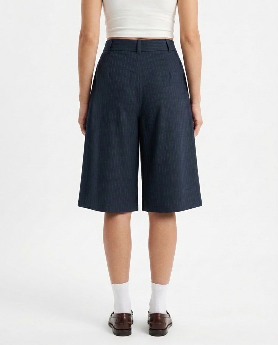 Pantalone bermuda gessato H2O Italia Blu