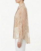 Camicia in pizzo trasparente