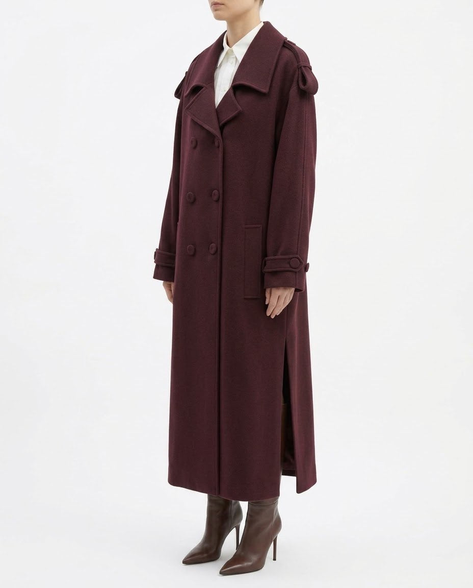 Cappotto Lungo Doppiopetto H2O Italia con Revers Ampi