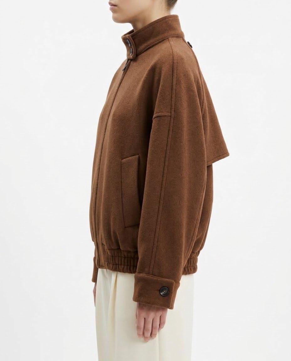 Cappotto Corto H2O Italia Oversize in Misto Lana