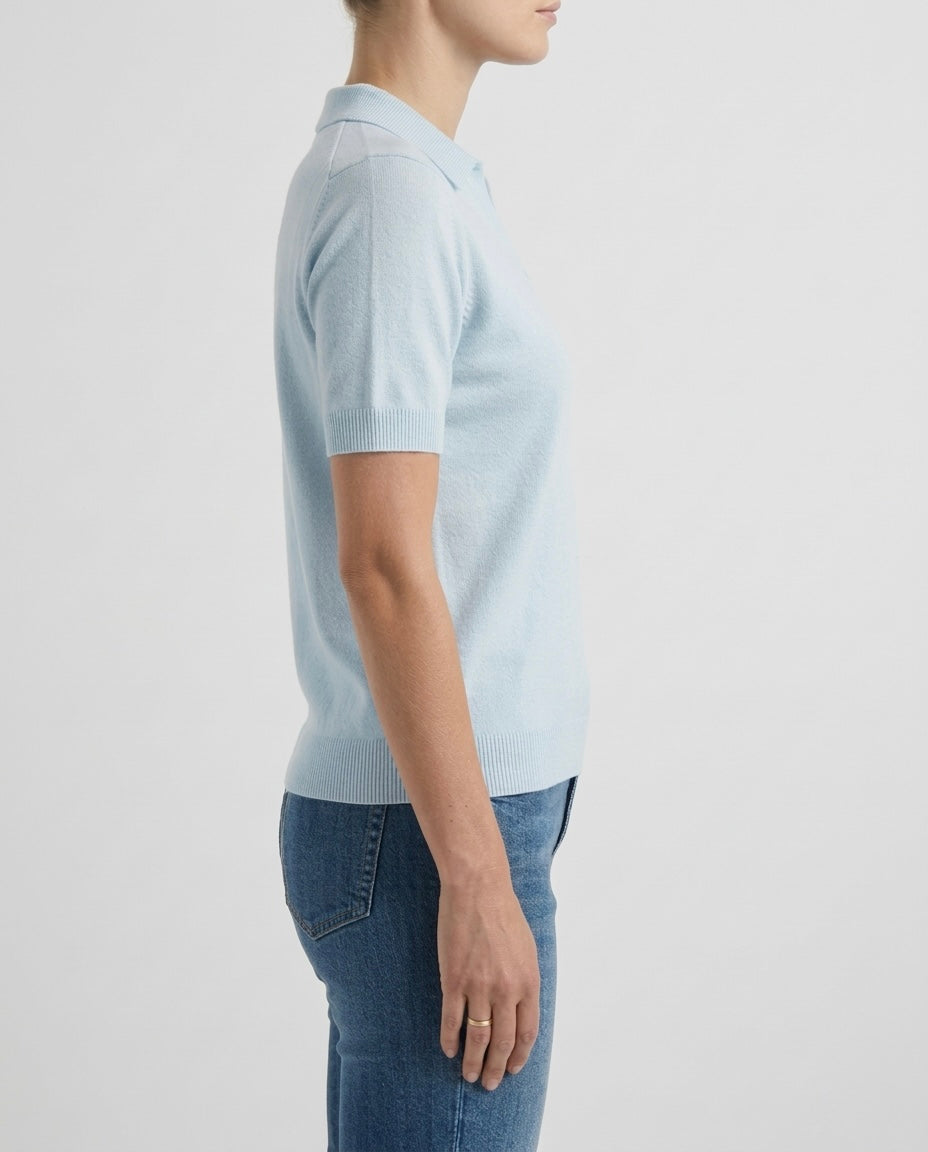 Polo in maglia cotone e seta