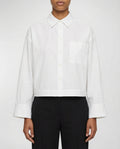 Camicia cropped in cotone