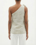 Top monospalla con fiocco