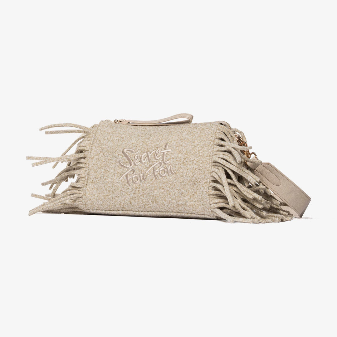 Jacqueline Clutch con frange e logo
