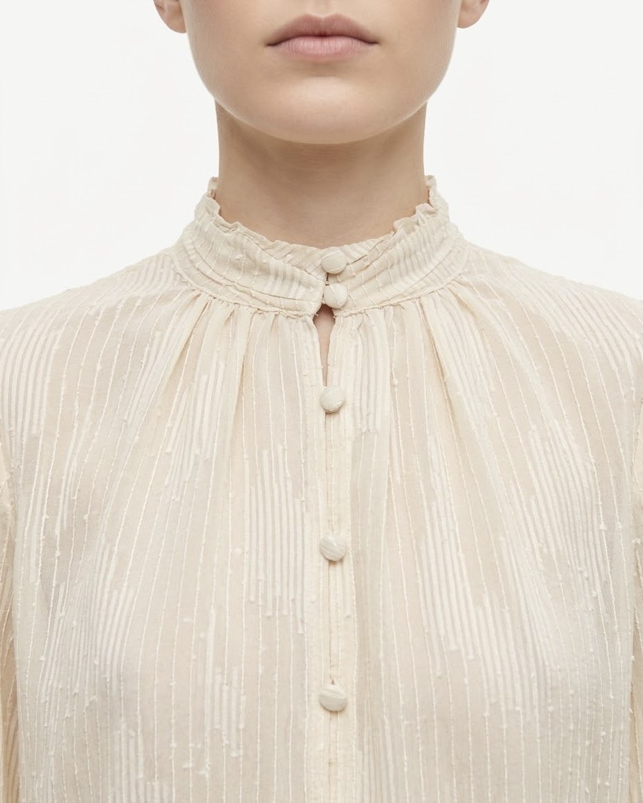 Camicia fluida con collo arricciato H2O Italia