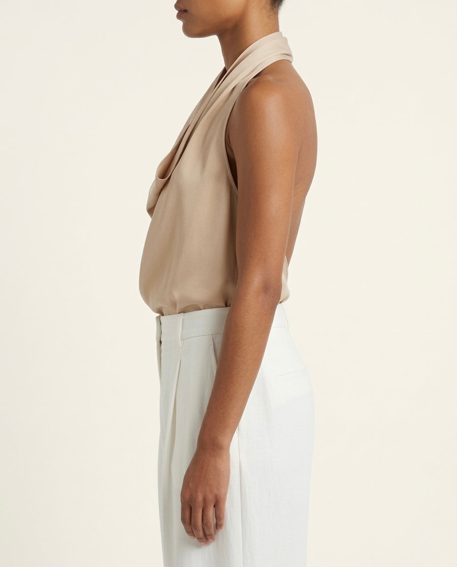 Top halter in viscosa