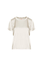 T-shirt satinata a maniche corte