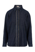 Camicia in denim con strass