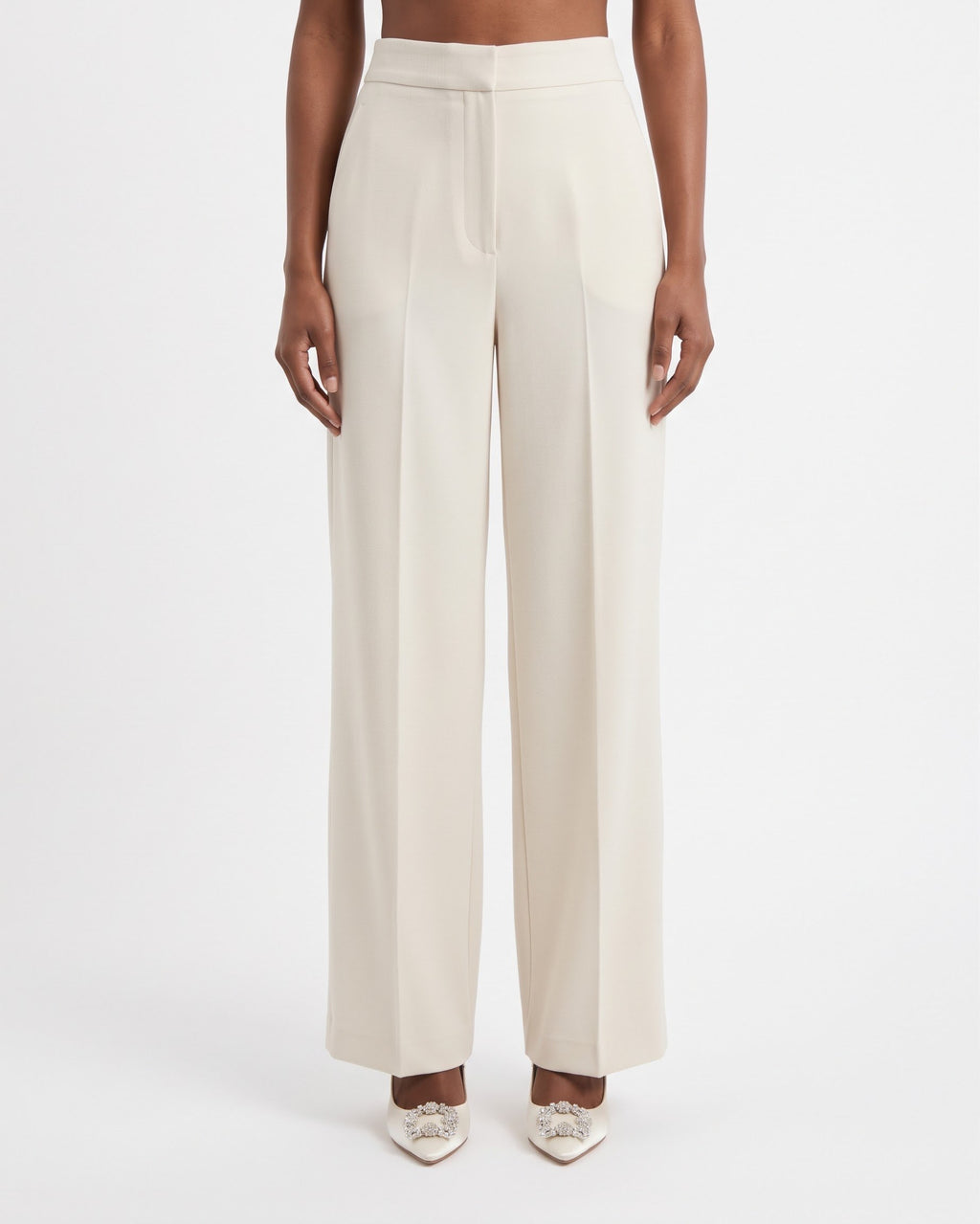 Pantalone Sartoriale Isabelle Blanche Basic Fit