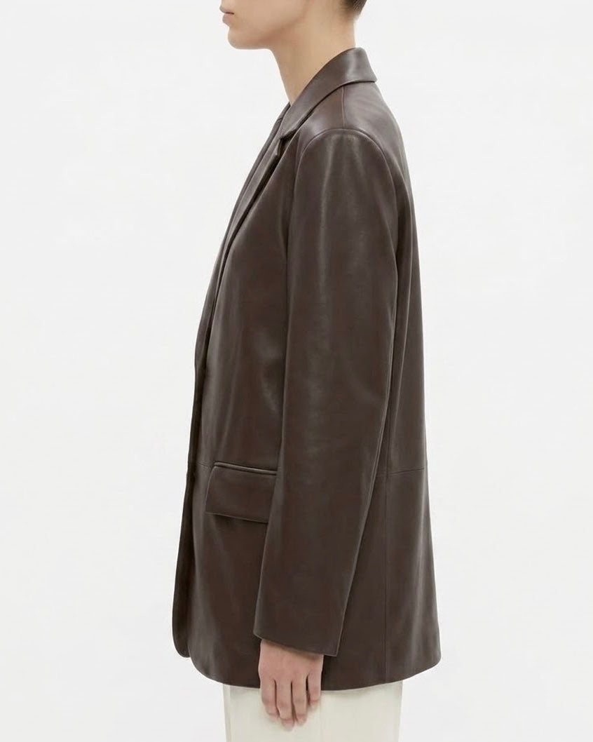Giacca blazer moro effetto pelle H2O Italia