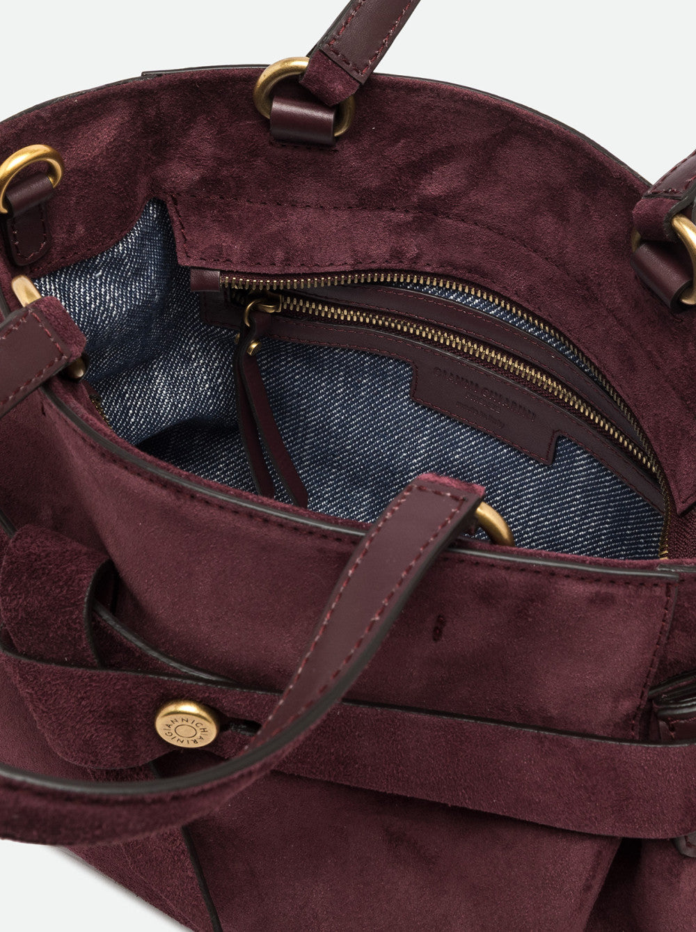Borsa a Mano Gianni Chiarini Miranda Media in Camoscio Amarone