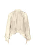 Blusa con maniche fluide e balze