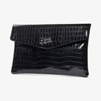 Clutch nera effetto cocco