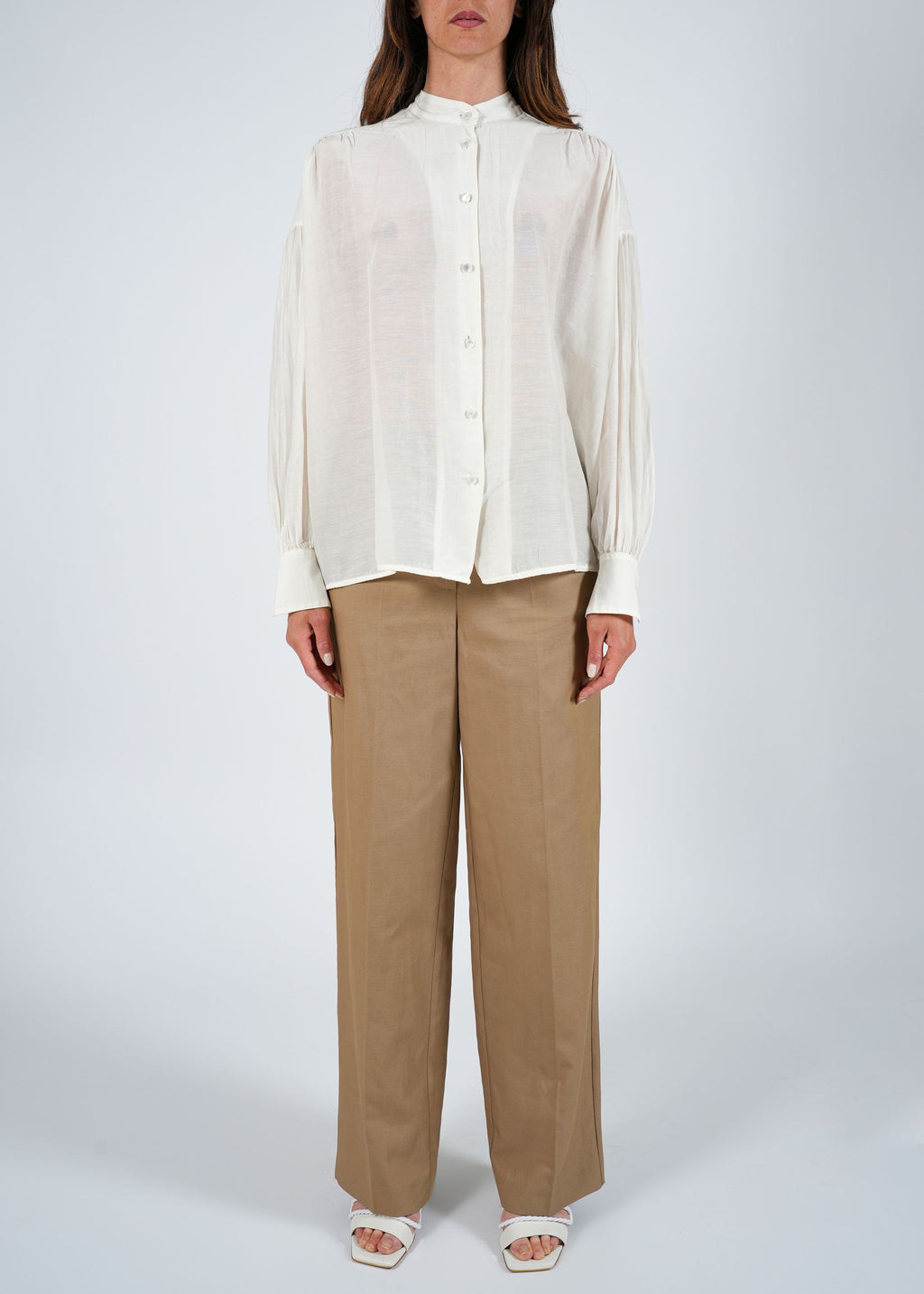 Camicia Bianca con Coulisse e Nappe