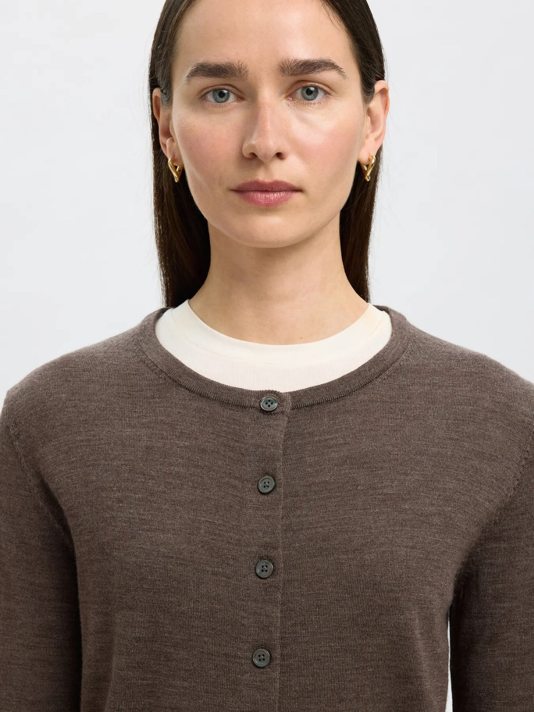 Cardigan in lana merino