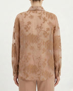 Camicia ricamata in tencel