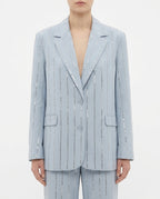 Blazer oversize con righe