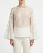 Blusa semi-trasparente