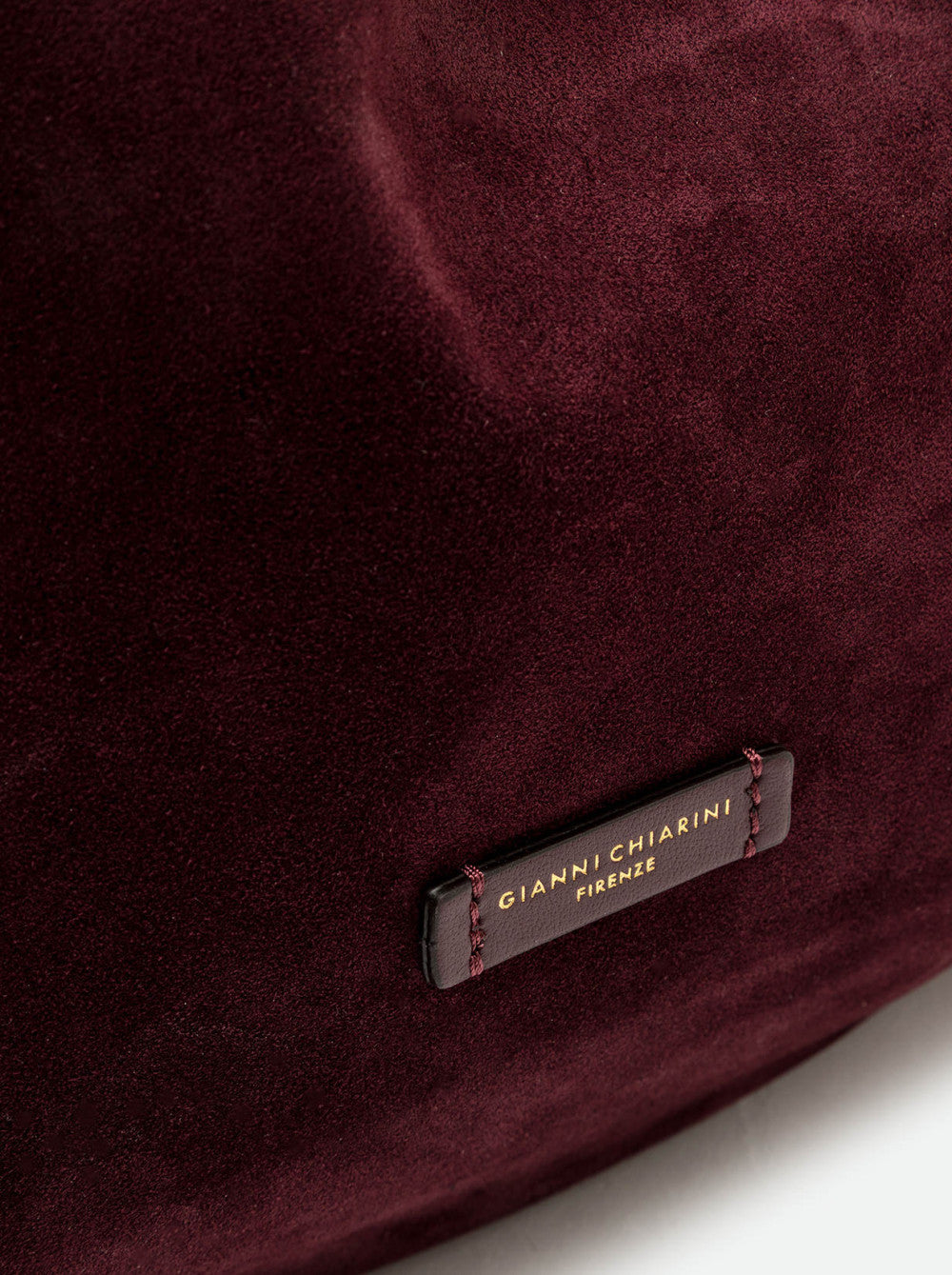 Borsa a Spalla Gianni Chiarini Morgana Grande in Pelle Scamosciata Amarone