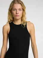 Abito lungo in maglia senza maniche