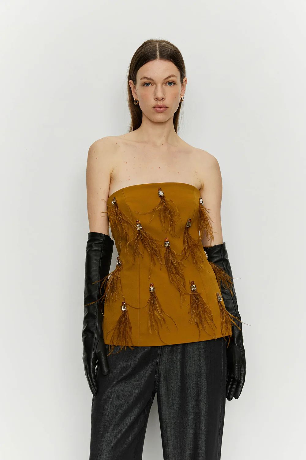 Bustier con dettagli applicati