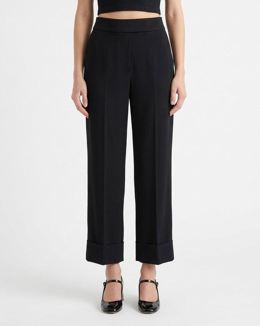 Pantalone H2O Italia Bruciato, Nero, Grigio e Blu con Fondo Risvoltato