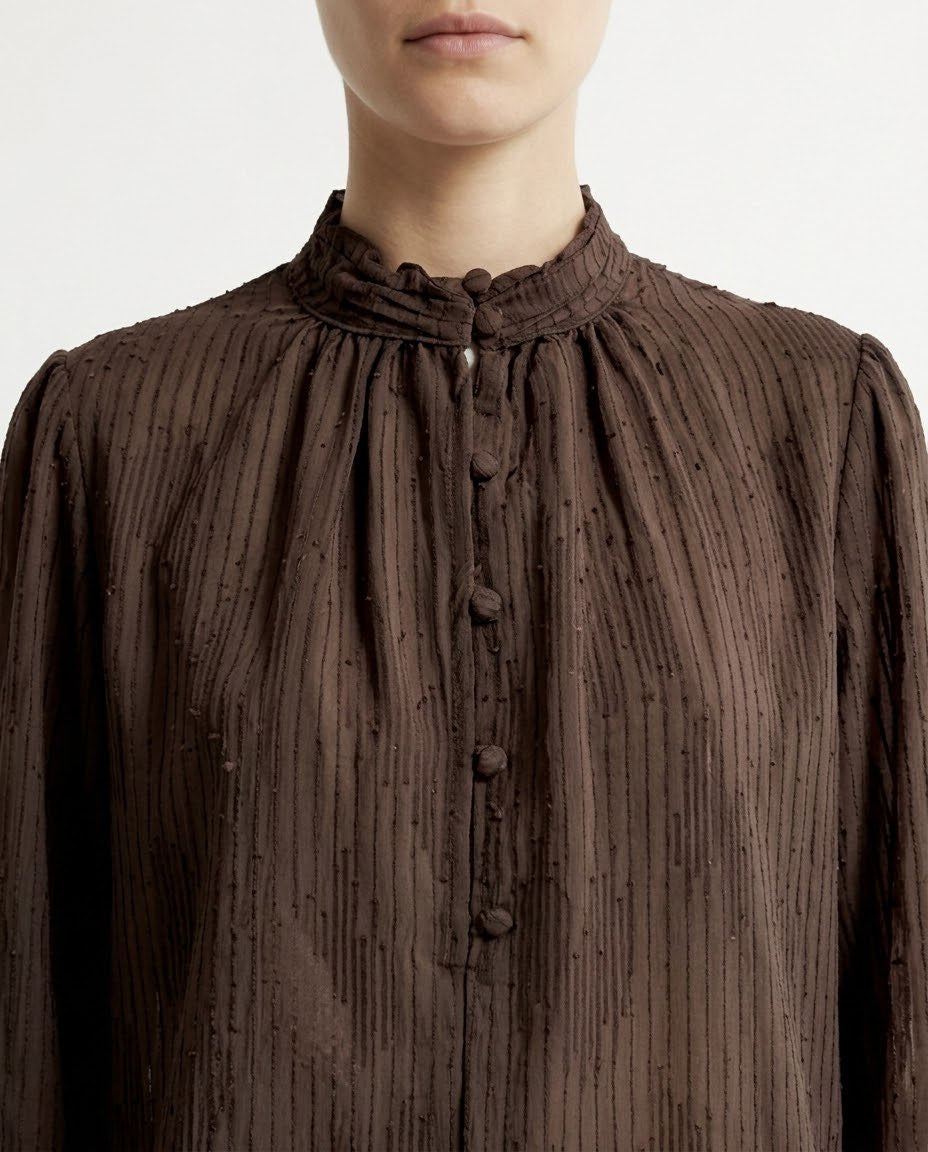 Camicia fluida con collo arricciato H2O Italia