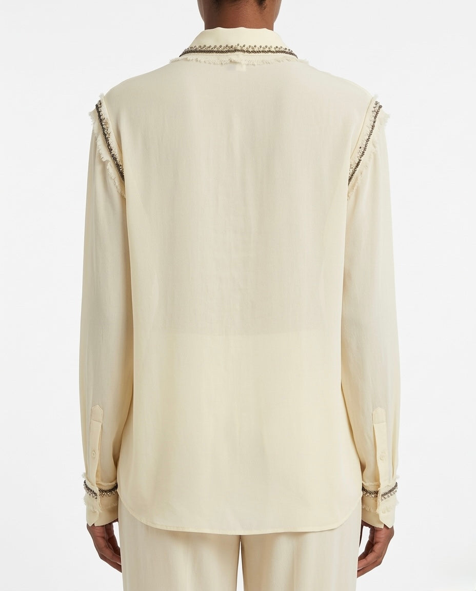 Camicia in viscosa con dettagli