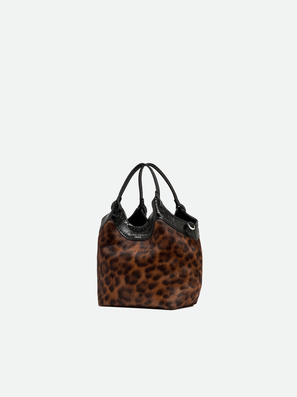 Borsa a Mano Dua Gianni Chiarini in Pelle Cavallino Leopardata Piccola
