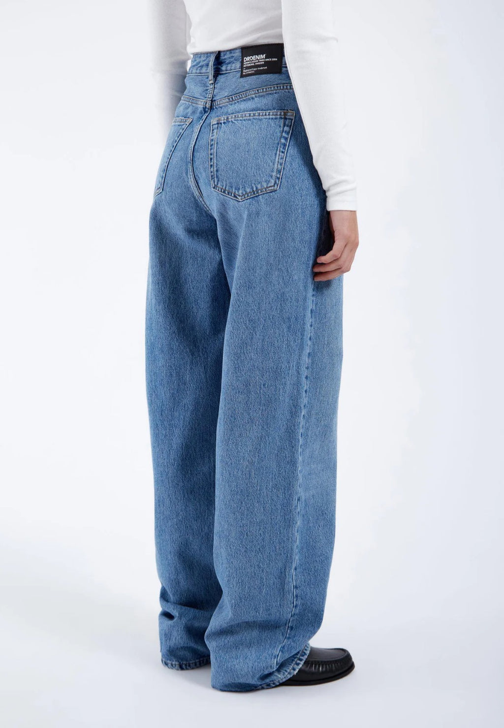 Jeans wide leg a vita alta