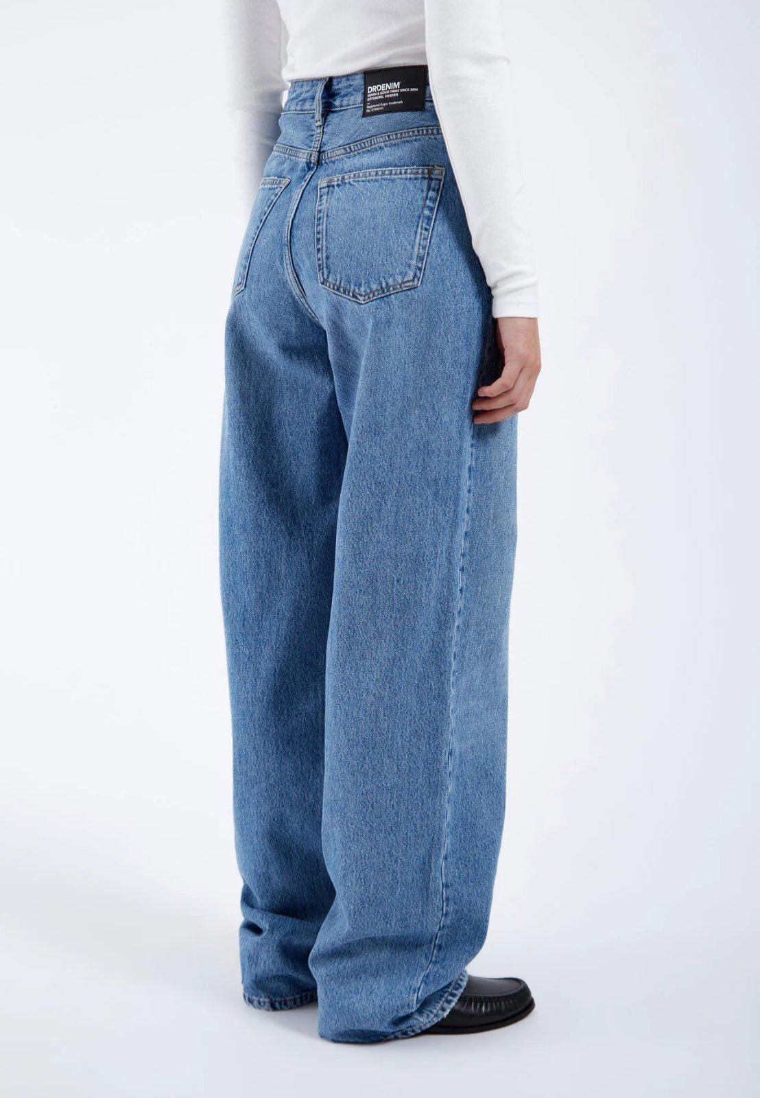 Jeans wide leg a vita alta