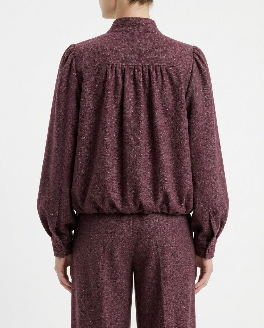 Giubbino H2O Italia Oversize Bordeaux con Maniche Ampie