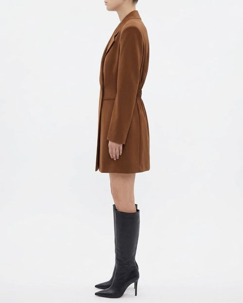 Abito Blazer Corto H2O Italia Marrone con Drappeggio Laterale