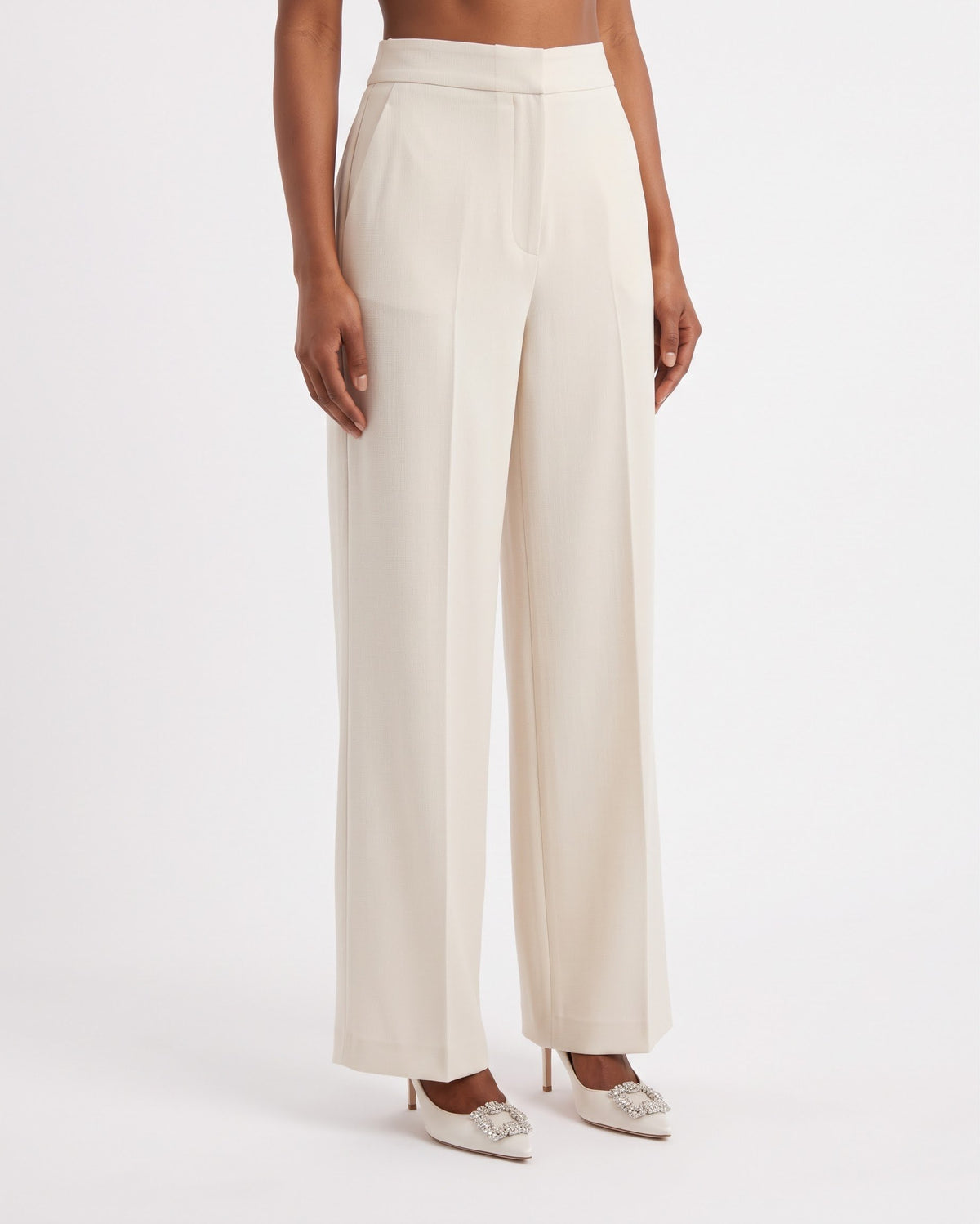 Pantalone Sartoriale Isabelle Blanche Basic Fit