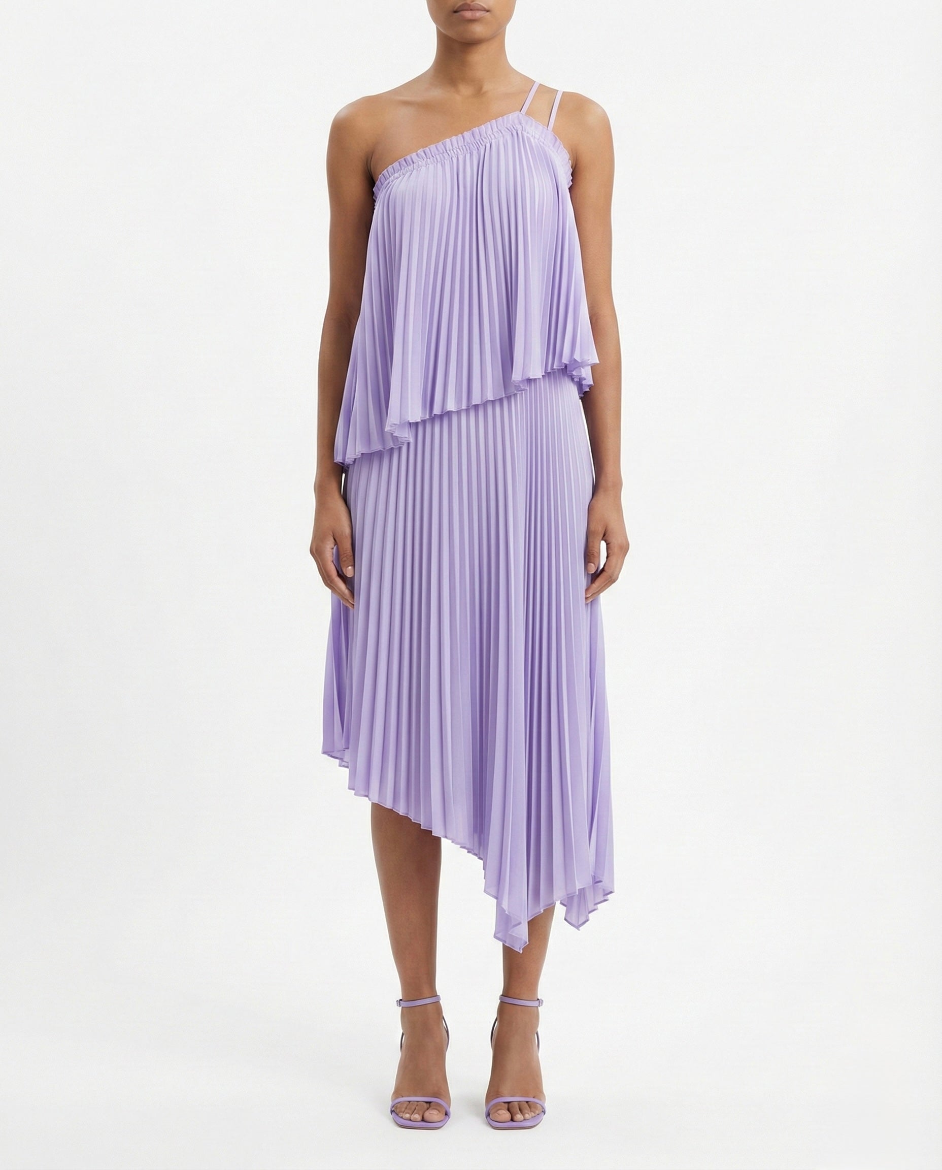 Abito bretella plisse