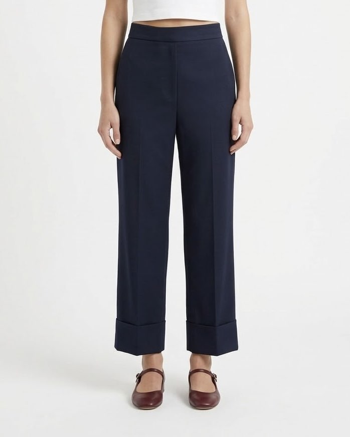 Pantalone H2O Italia Bruciato, Nero, Grigio e Blu con Fondo Risvoltato