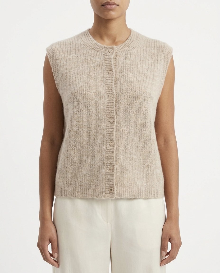 Gilet Selected Femme in misto lana e alpaca