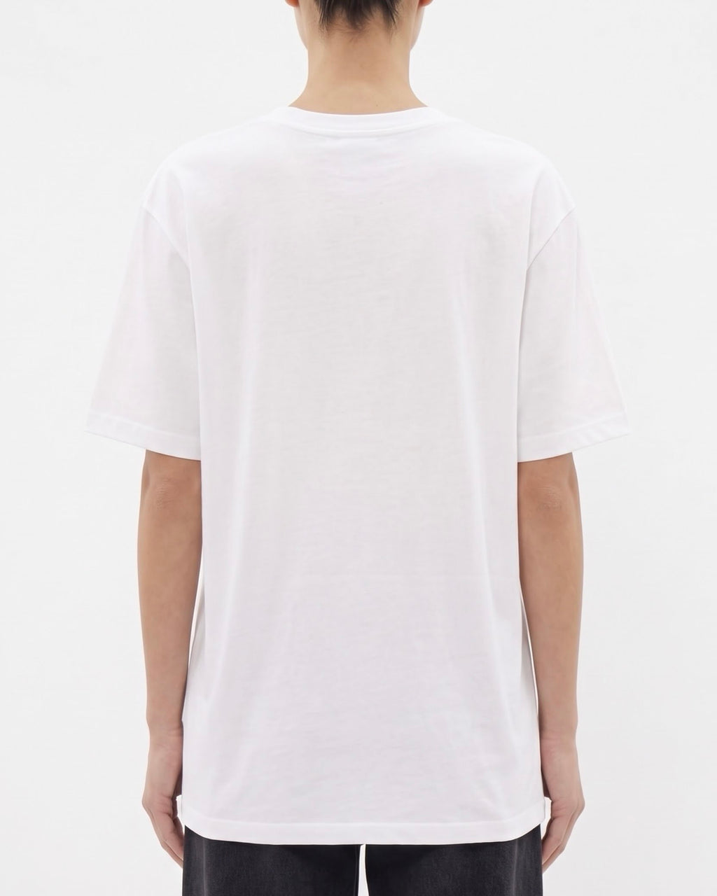 T-Shirt Isabelle Blanche a Manica Corta con Ricami Strass Ecrù e Nera