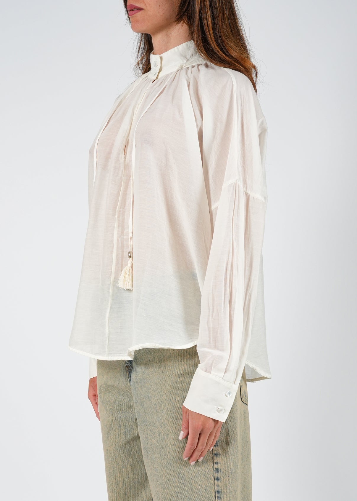 Camicia con Collo alla Coreana