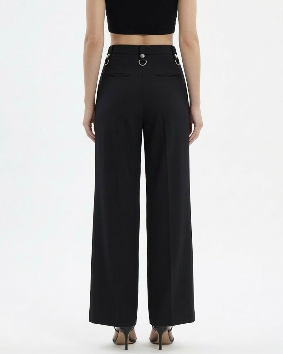 Pantalone palazzo con pinces