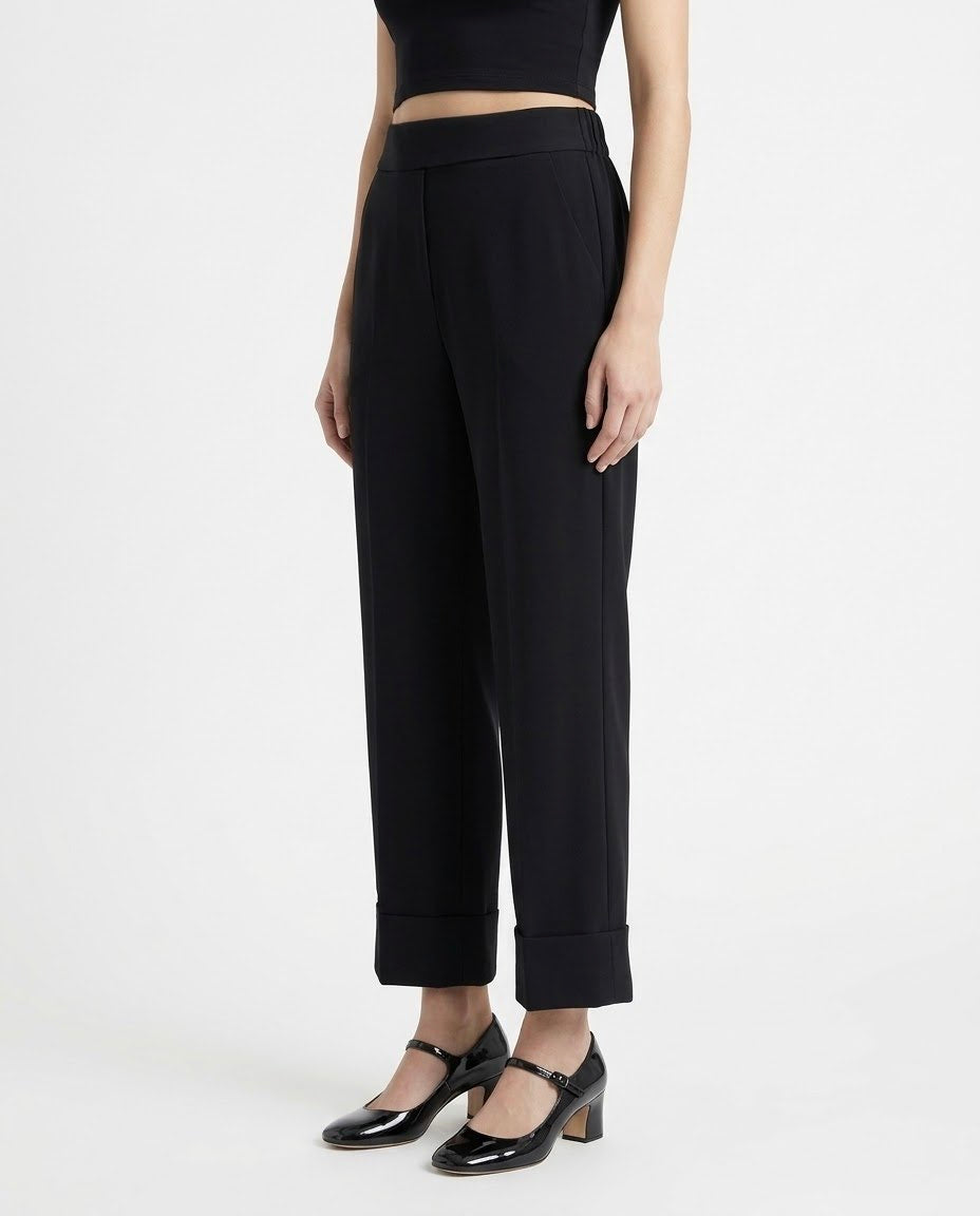 Pantalone H2O Italia Bruciato, Nero, Grigio e Blu con Fondo Risvoltato