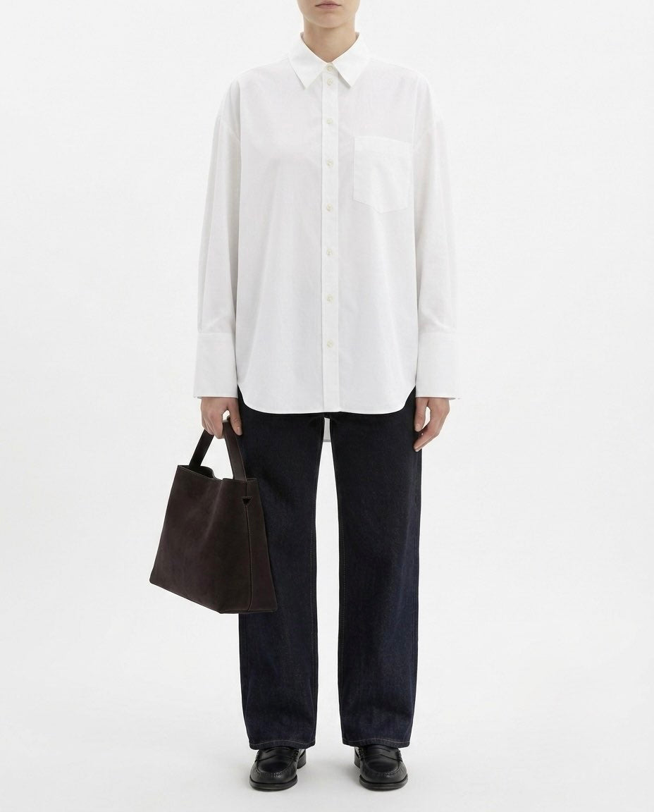 Selected Femme Camicia oversize in cotone biologico Bianco