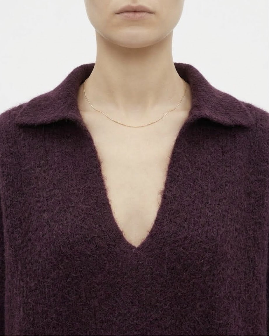 Maglia H2O Italia in Alpaca Amarone e Grigio con Scollo a V