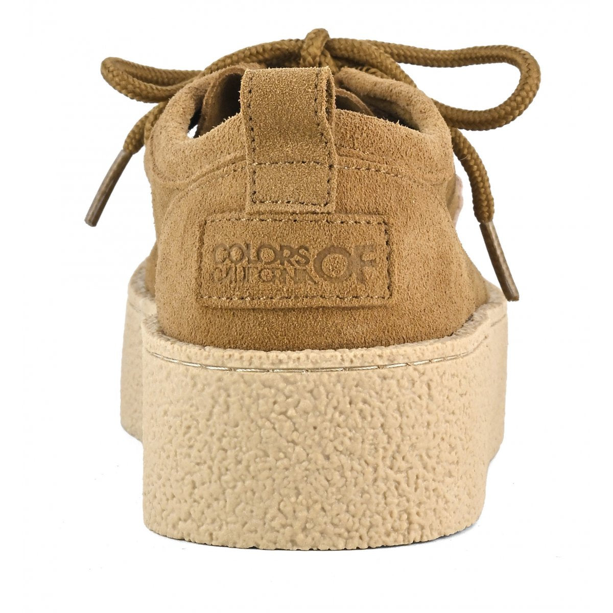 Mocassini stringati platform in suede