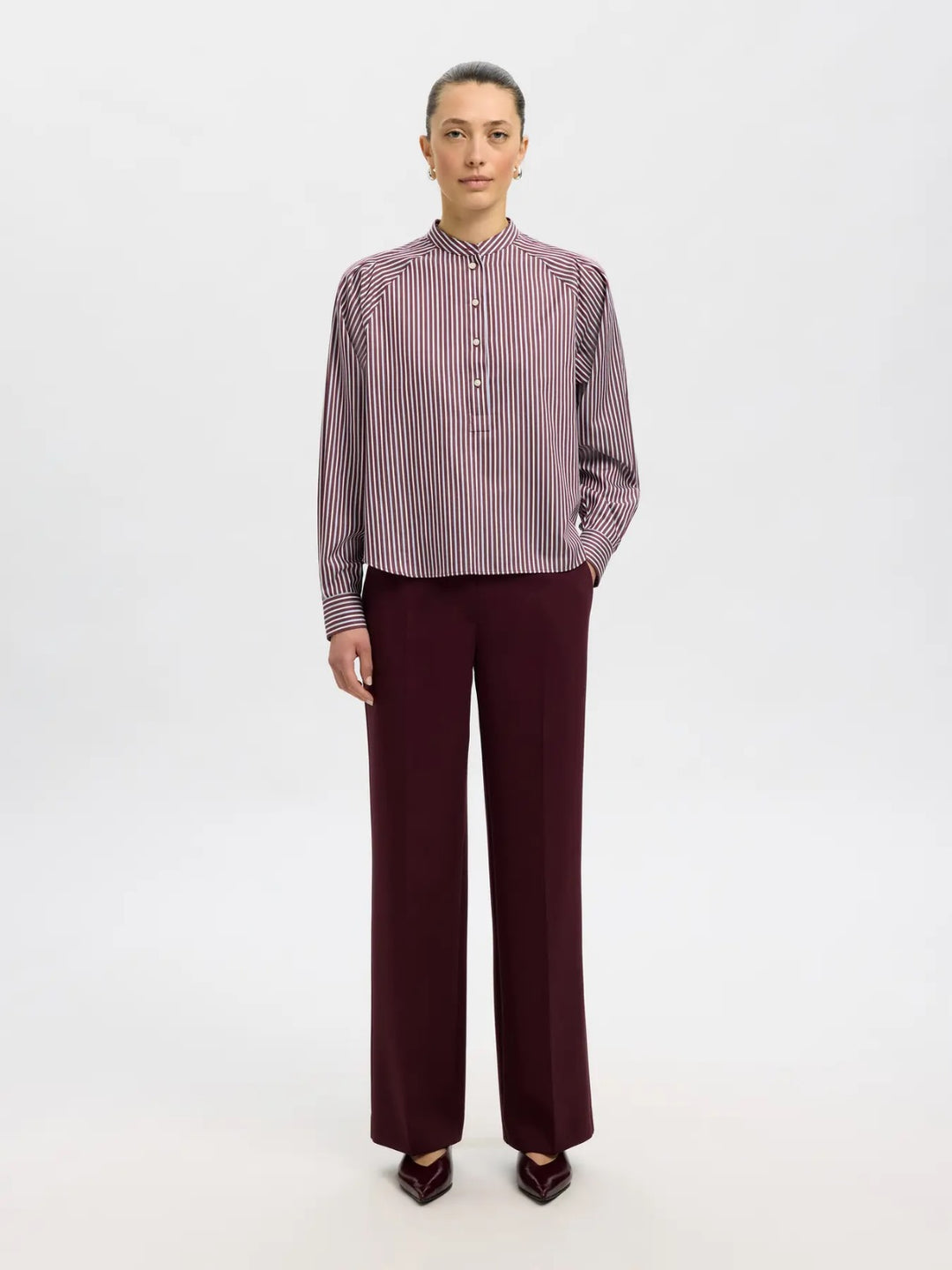 Camicia con Collo alla Coreana